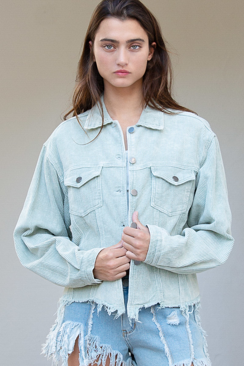 Designer Corduroy Trucker Jacket