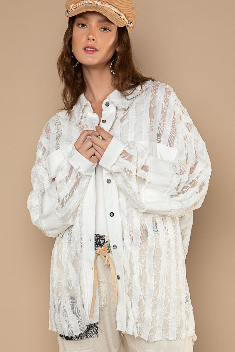 Button Down Lace Shirt