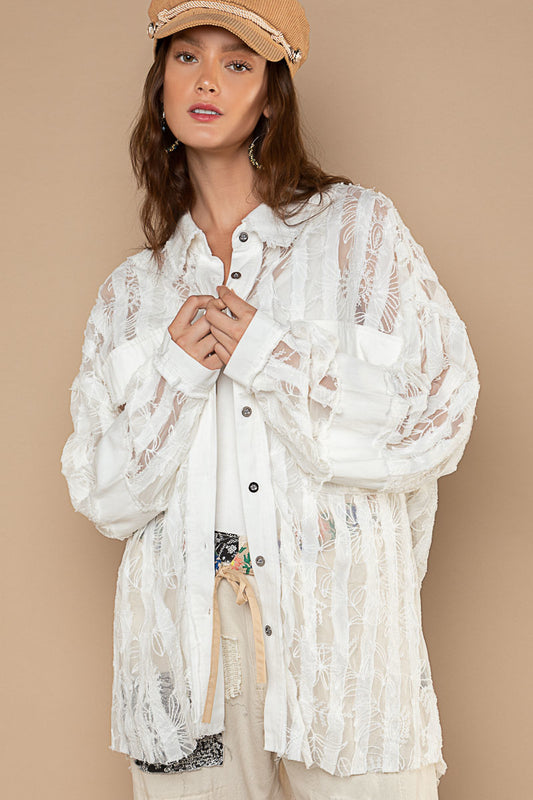 Button Down Lace Shirt