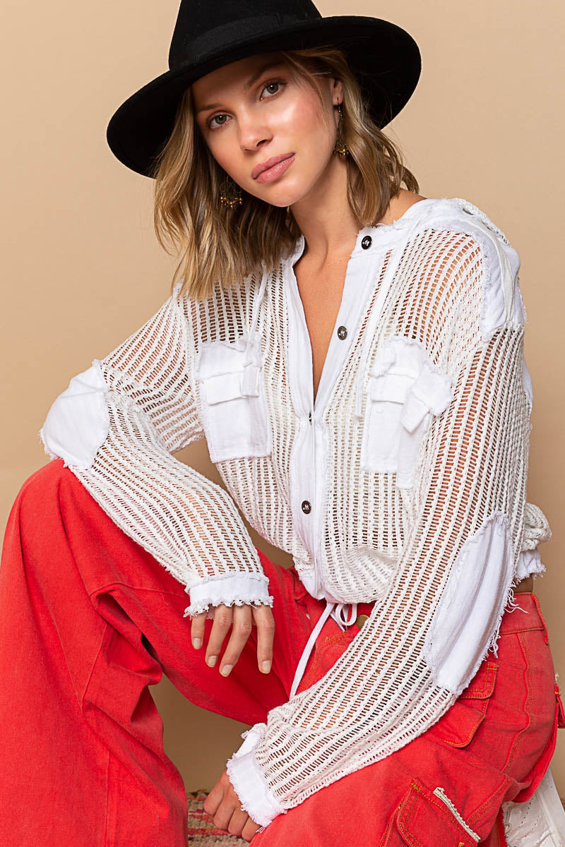 Hoodie see through top