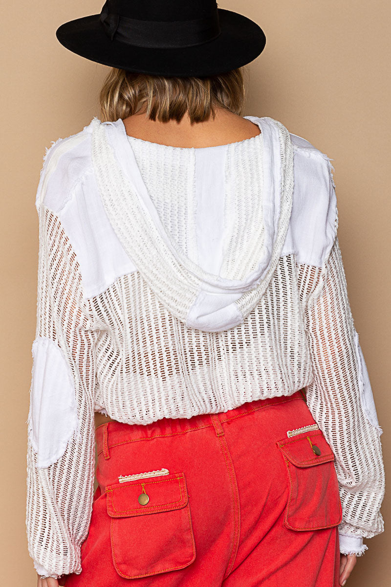 Hoodie see through top
