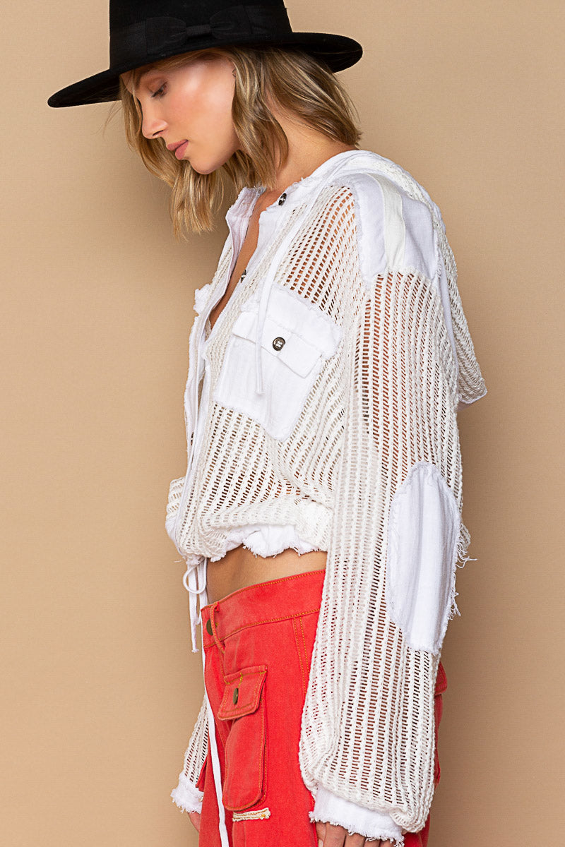 Hoodie see through top