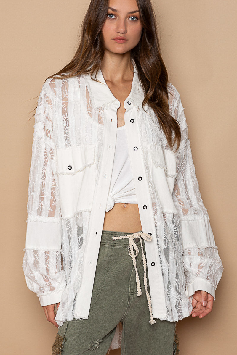 Button Down Lace Shirt