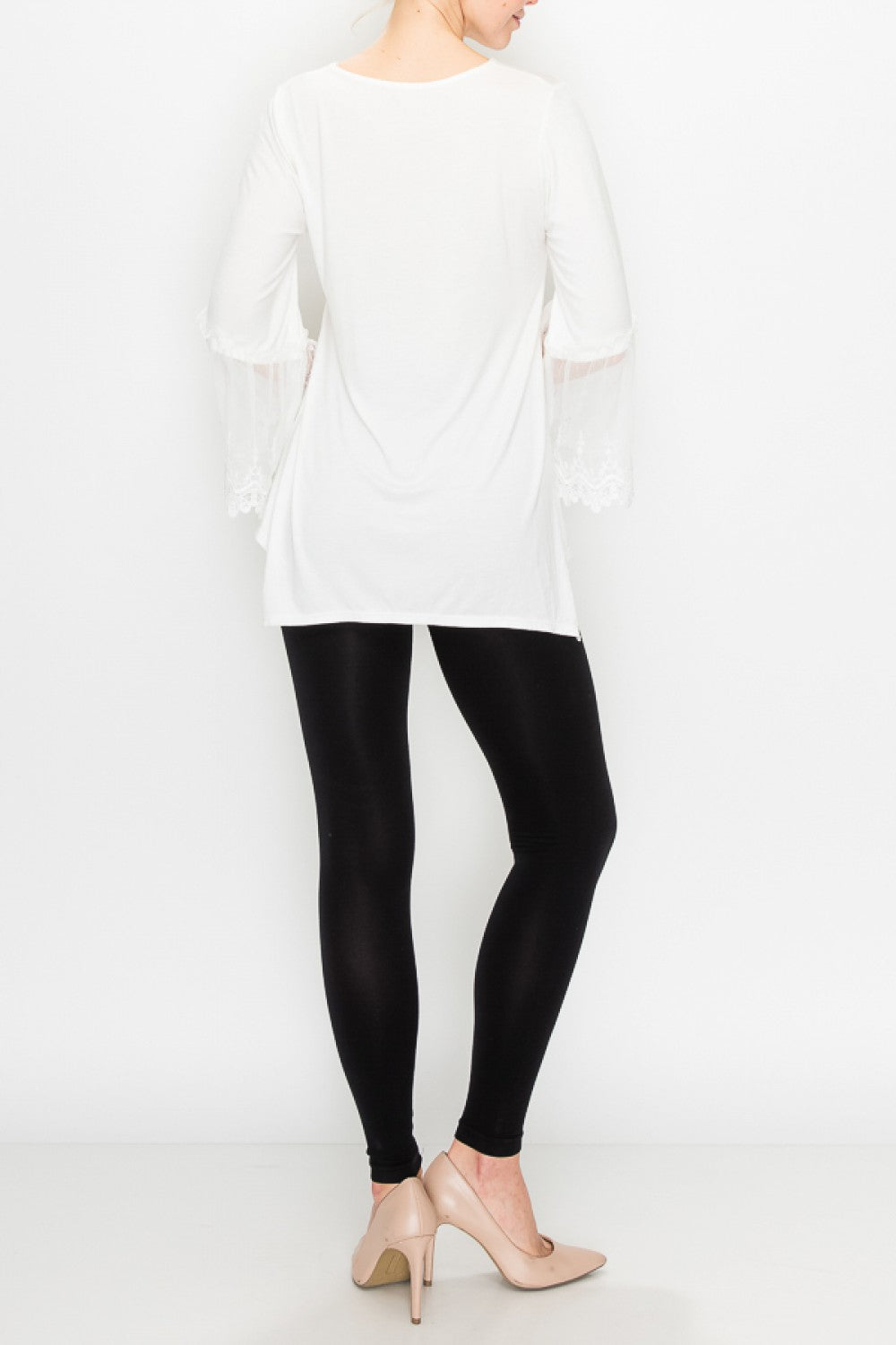 Top with Lacey Sleeve