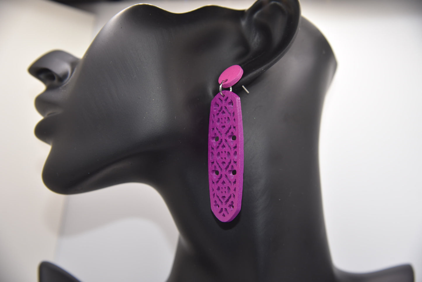Long Wood Earrings