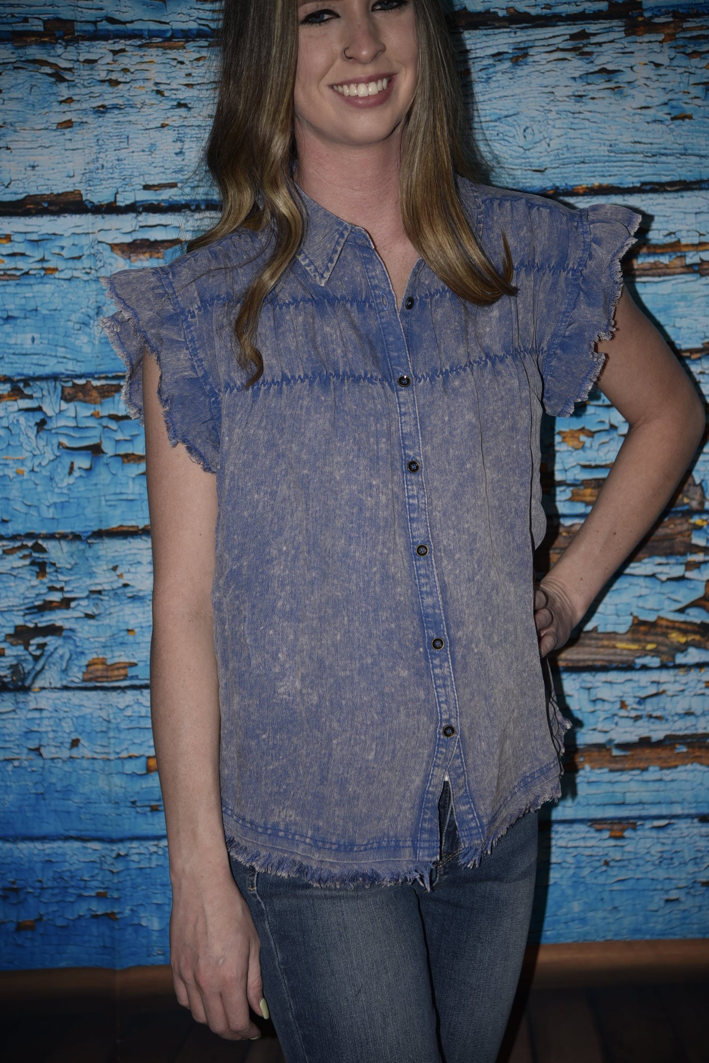 Short Sleeve Denim Shirt