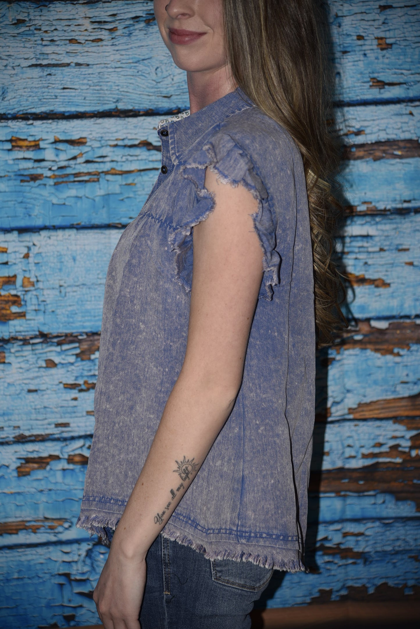 Short Sleeve Denim Shirt