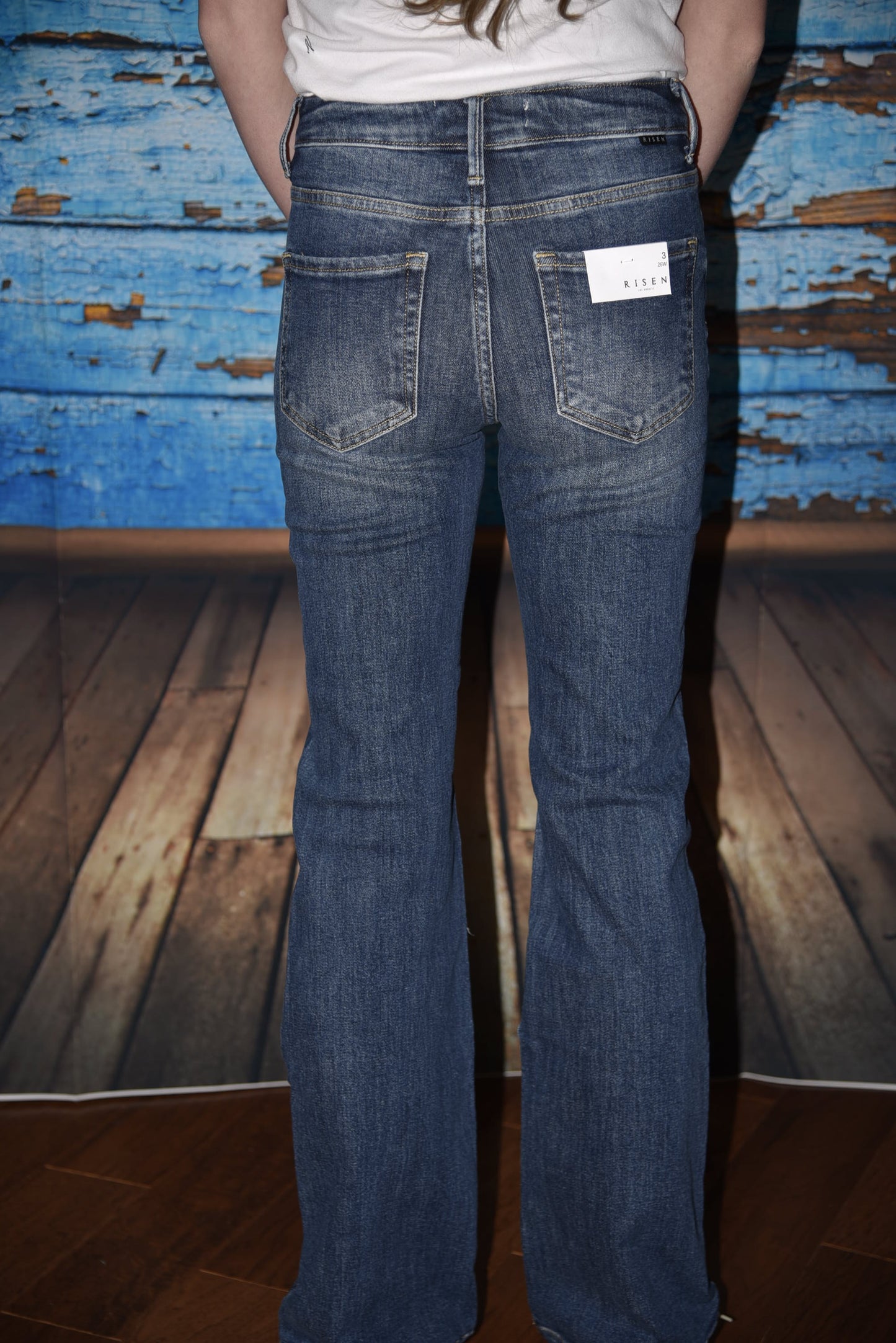 Mid Rise Boot Cut Jeans