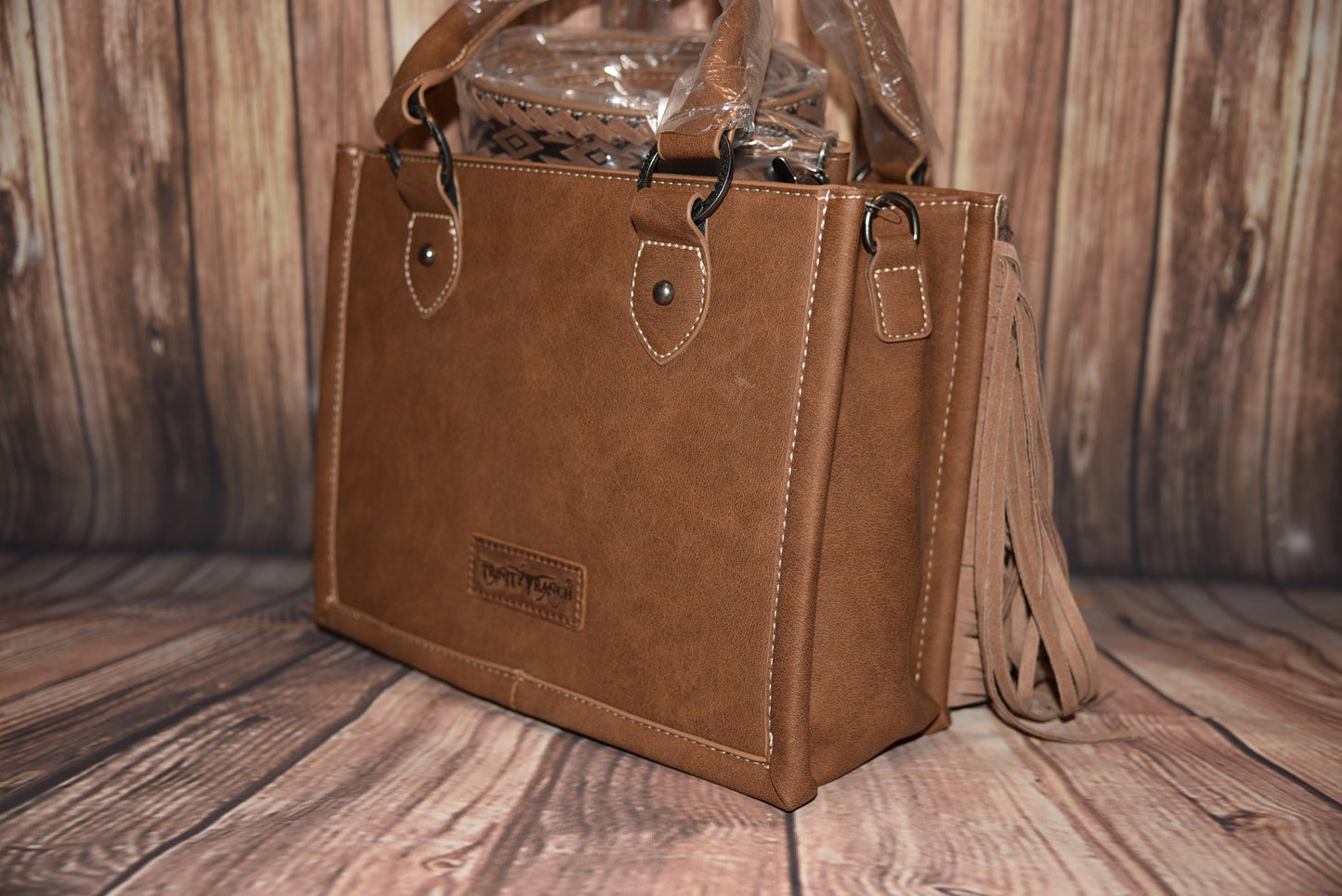 TRINITY RANCH HAIR ON COWHIDE CONCEALED CARRY TOTE/CROSSBODY