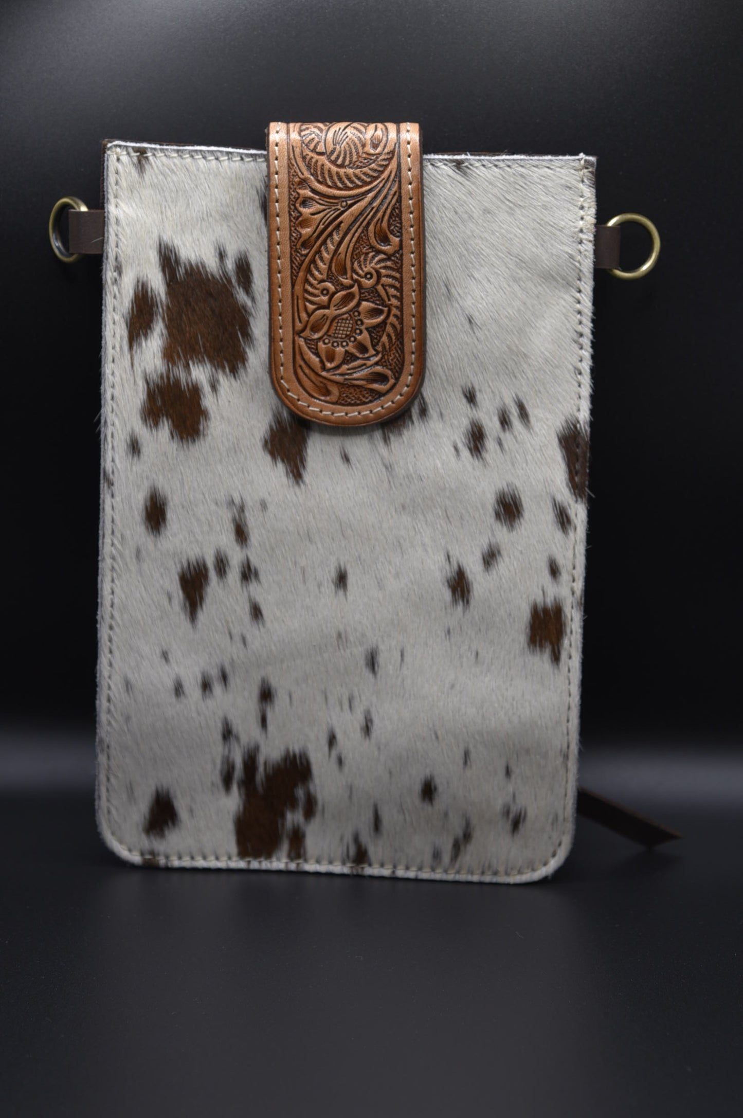 HAYDEE PHONE CROSSBODY Western Tooled Leather Cowhide Mini Crossbody cell Phone smart phone mobile Purse
