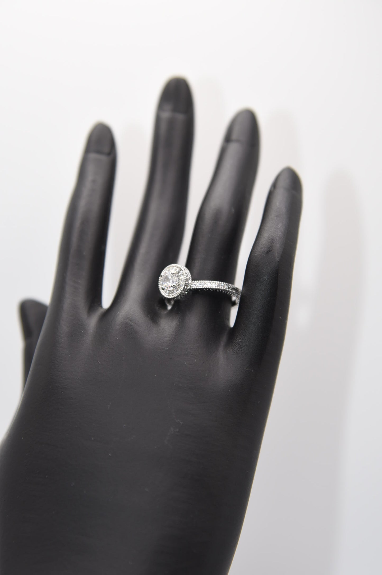 Round Set Sterling Ring
