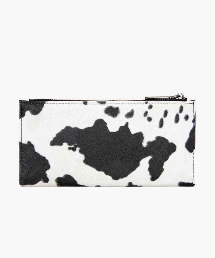 Wrangler Cow Print Zip Wallet