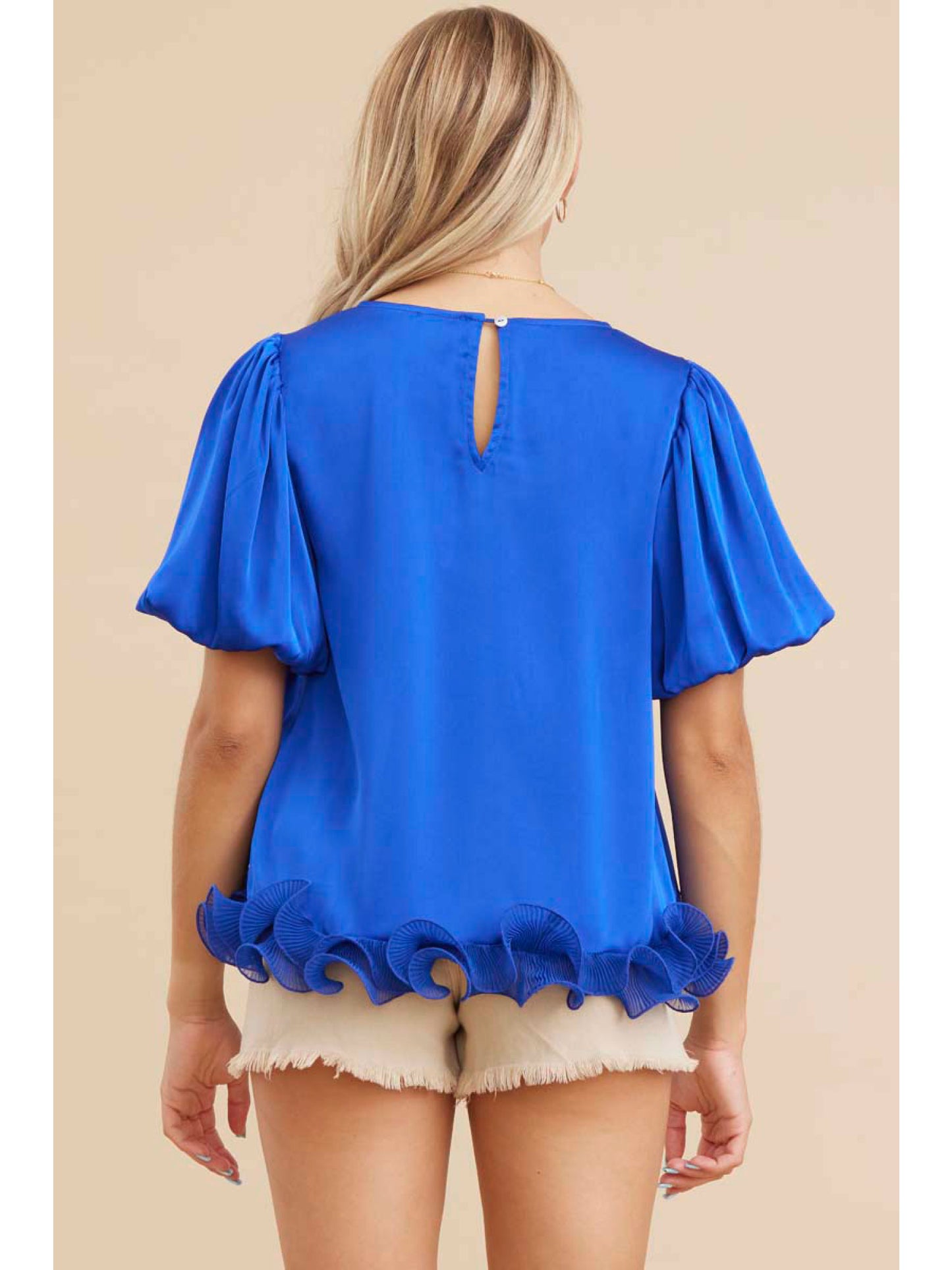 Satin U neck Top