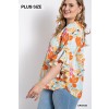 Floral Print Ruffled Bell Sleeve Top