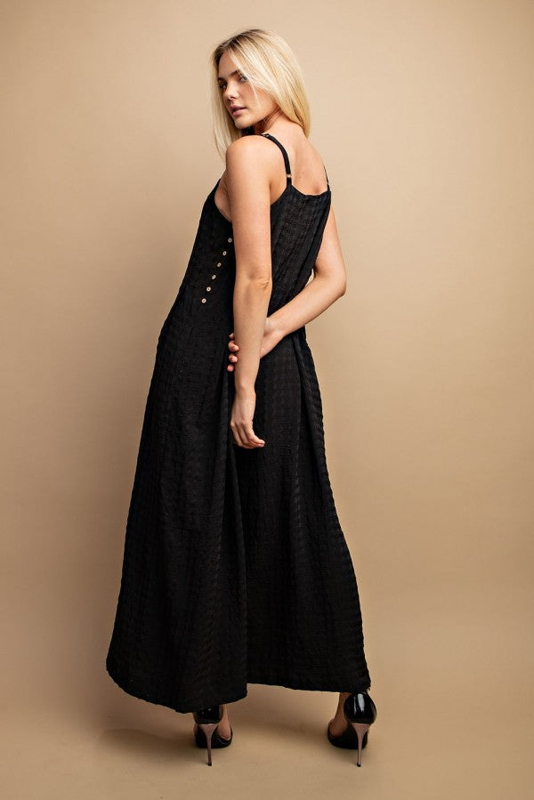 Sleeveless Jumpsuit side button