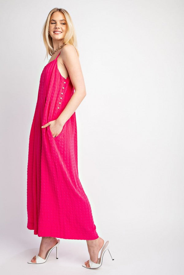 Sleeveless Jumpsuit side button