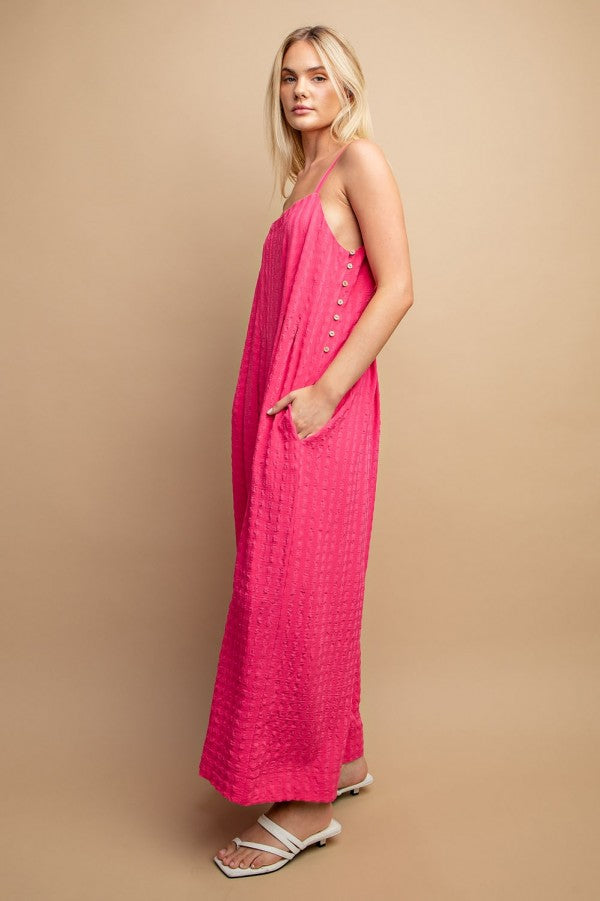 Sleeveless Jumpsuit side button