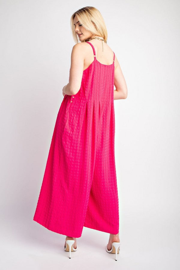 Sleeveless Jumpsuit side button