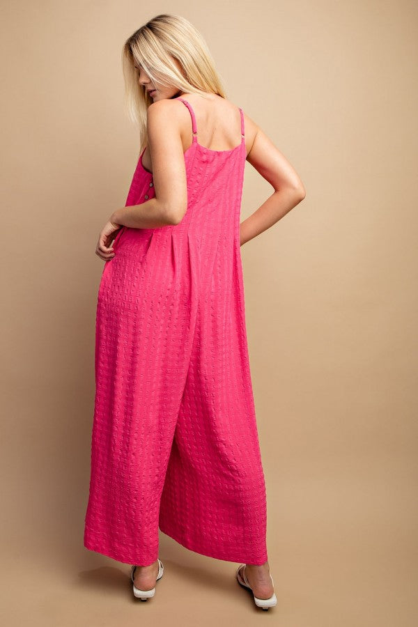 Sleeveless Jumpsuit side button