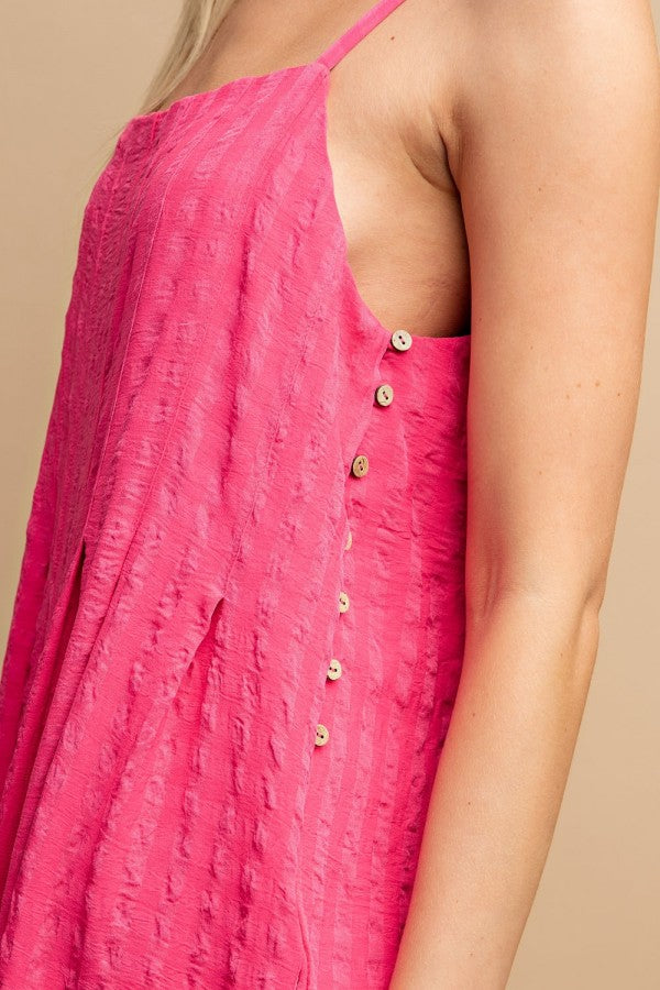 Sleeveless Jumpsuit side button