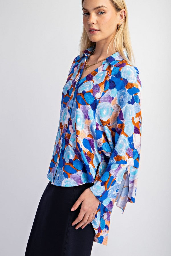 Short Sleeve Floral Print