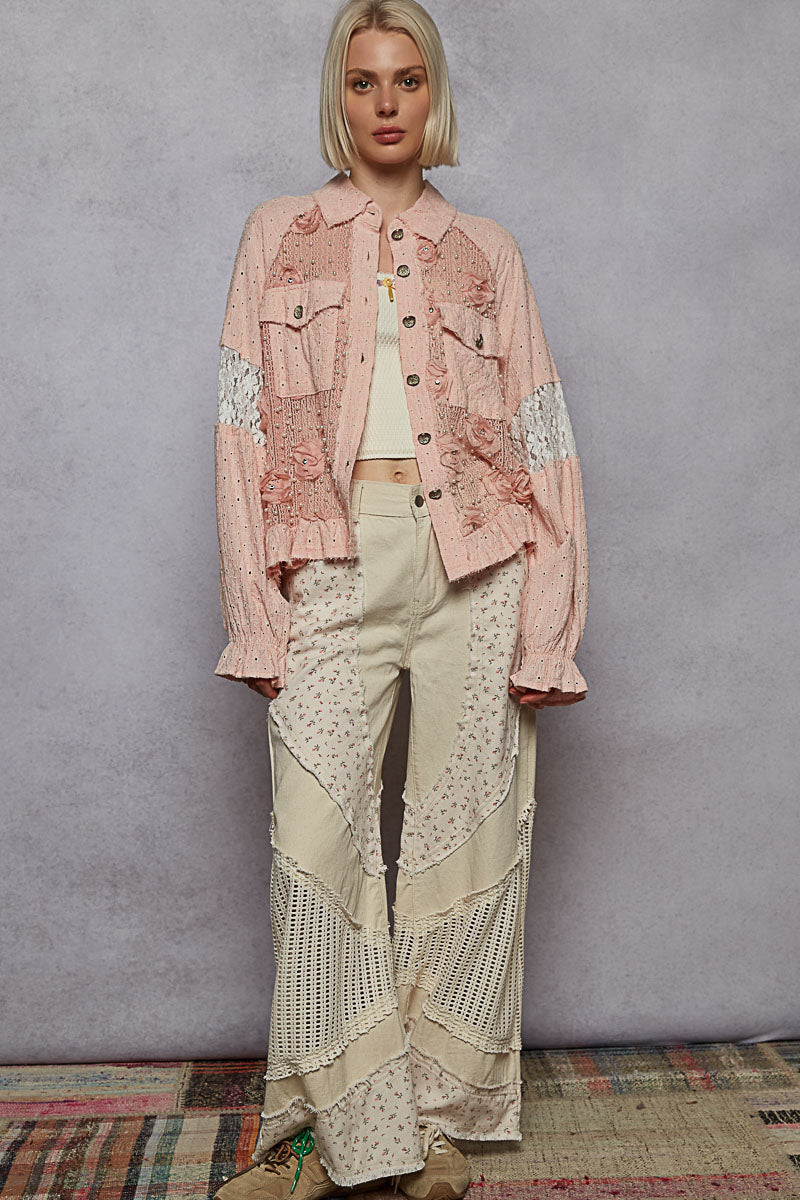Jacket Top Balloon Sleeve