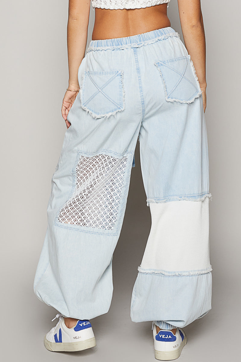 Denim Jogger Pants