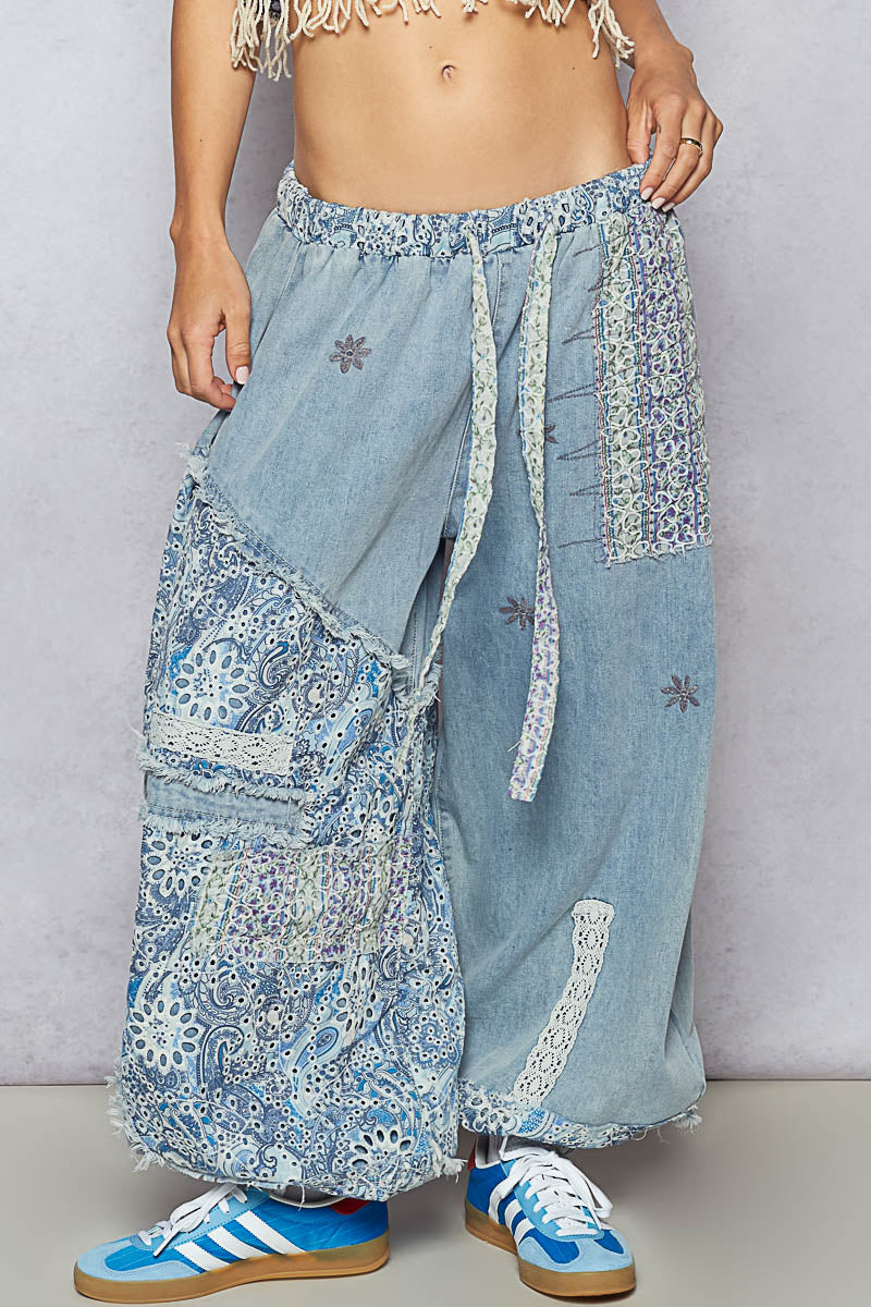 Patch Work Jogger Pant
