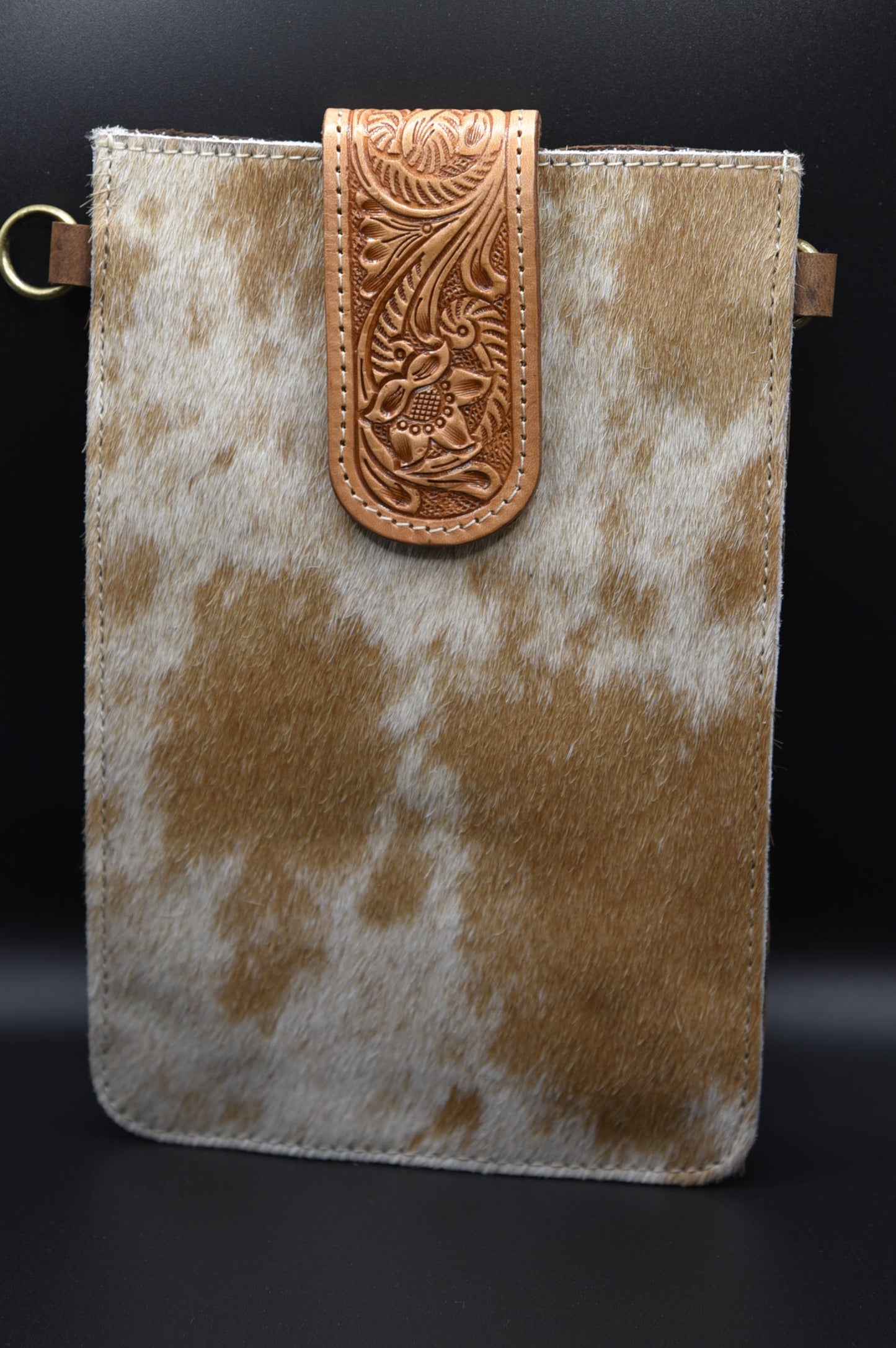 HAYDEE PHONE CROSSBODY Western Tooled Leather Cowhide Mini Crossbody cell Phone smart phone mobile Purse