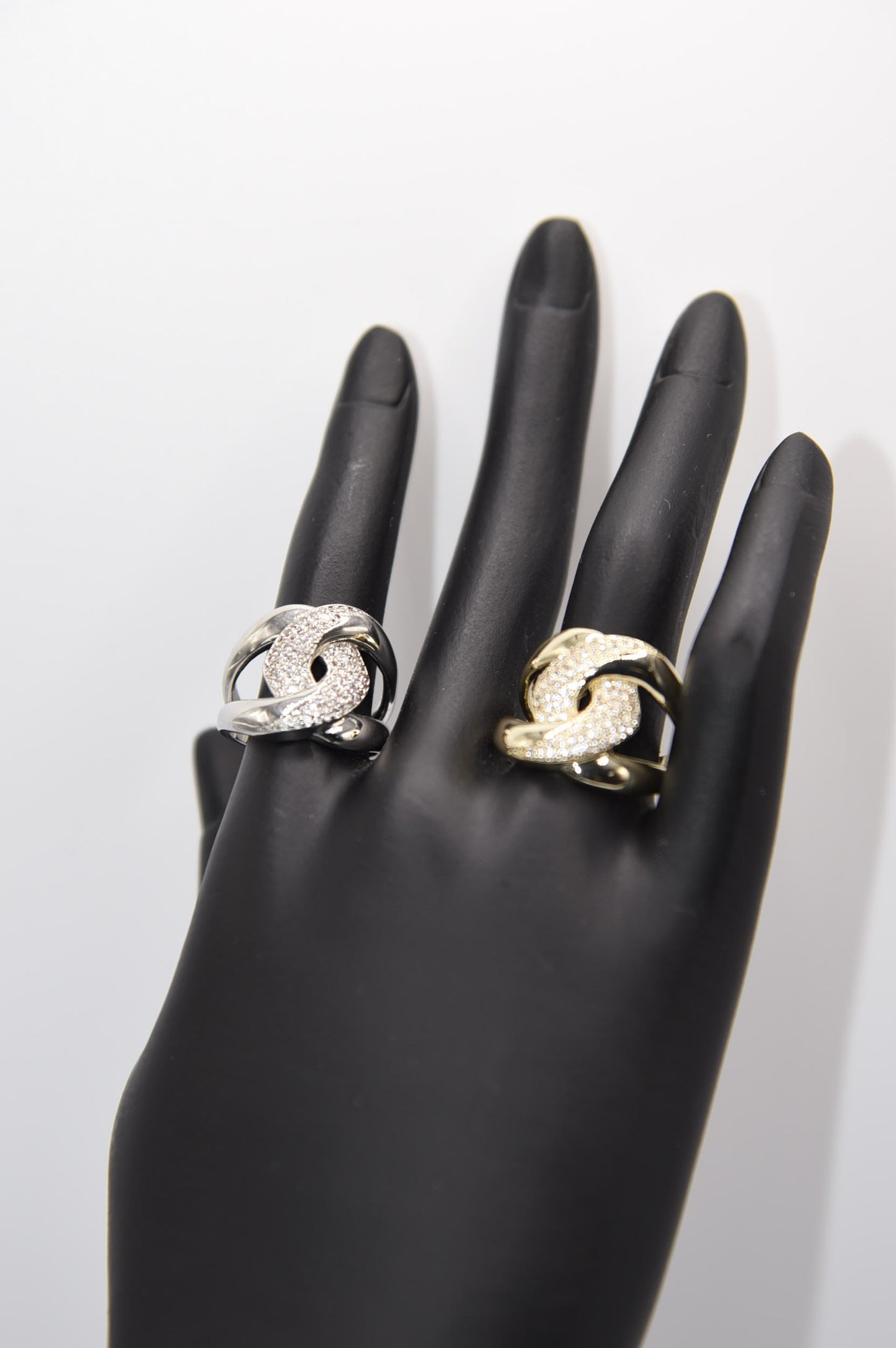 Interlocking Loop Sterling Silver Ring