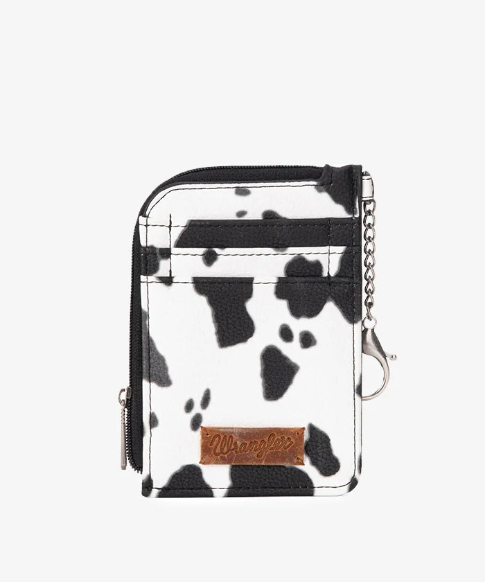 Wrangler Cow Print Card Holder