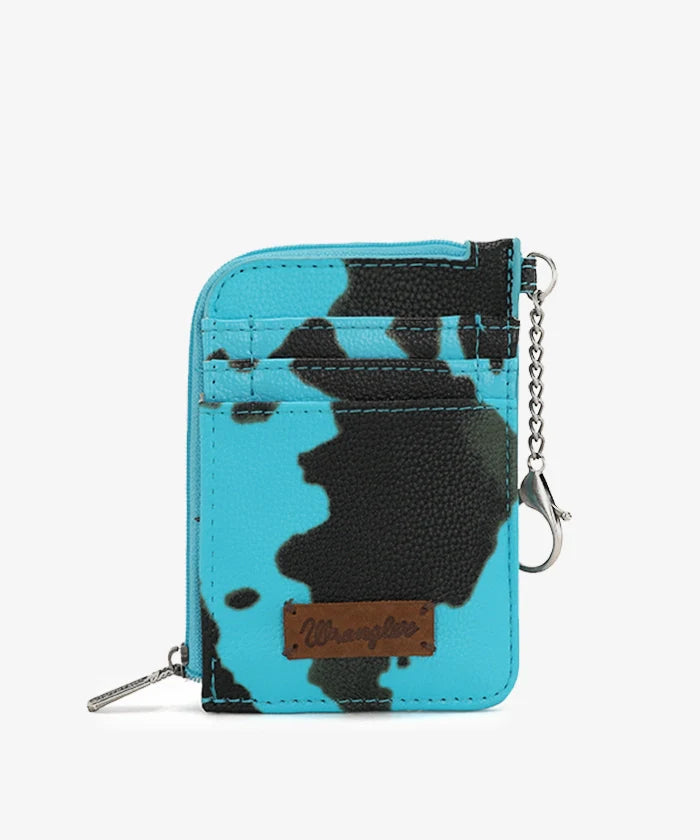 Wrangler Cow Print Card Holder