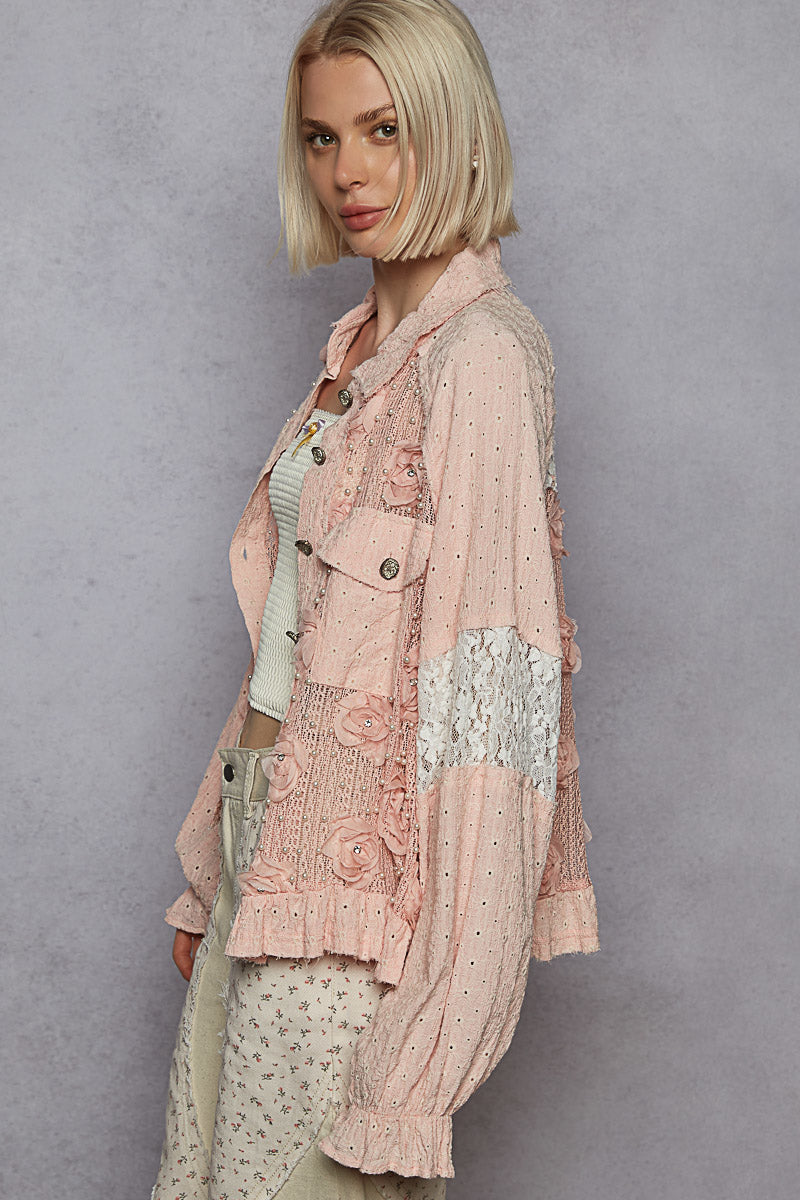 Jacket Top Balloon Sleeve